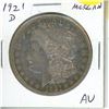 Image 1 : U.S. 1921D Morgan Silver Dollar. Denver Mint. 100 Years Old. AU-50.