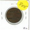 Image 2 : Prince Edward Island Token. British Flag, Single H mint mark, Cut Knob, Toothed Reverse with incompl