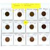 Image 1 : Lot of 12 Canadian Small Cents Errors & Varieties 1940 – 1963. Includes Die Cracks, Hanging 3, Hangi