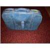 Image 1 : VINTAGE BLUE SUITCASE 20X13X5 GOOD CONDITION, ZIPPERS WORKING CONDITION