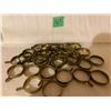 967- VINTAGE BRASS CURTAIN DRAPE RINGS, 36 COUNT