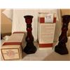 Image 1 : 978 – LOT OF 2 VINTAGE AVON COLLECTOR CAPE COD CANDLESTICKS, MINT CONDITION IN ORIGINAL PACKAGING