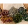 Image 2 : 1033-LOT OF 3 FOIL BOWS AND LOT OF TINSEL GARLAND APPROX 100FT