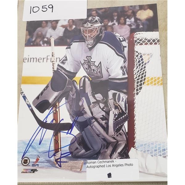Roman Cechmanek - Autographed Los Angeles Photo does not include COA