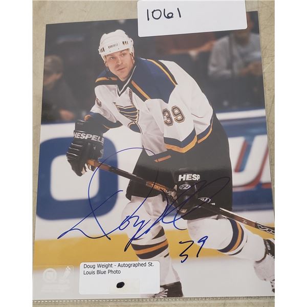 Doug Weight - Autographed St. Louis Blue Photo does not include COA