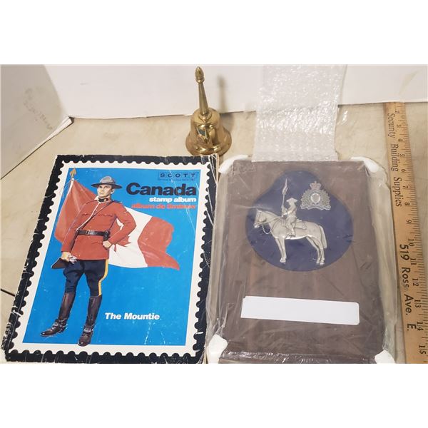 RCMP Canada Stamp Album - The Mountie + RCMP Musical Ride wall art Strath Craft