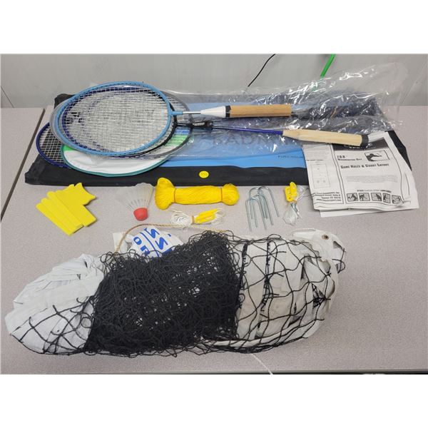 Badminton set, 6 rackets and accessories
