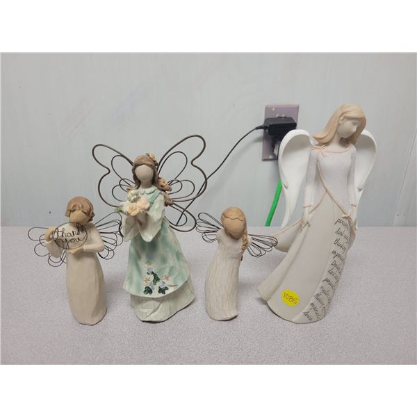 4 angel ornaments (2 Willow Tree)