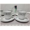 Image 2 : 8 teacups & saucers & creamer; porcelain, Japan
