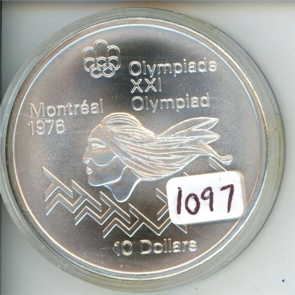 1976 Montreal Olympics fine silver $10 ten dollar coin