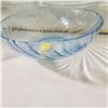 Image 4 : 4 glass / crystal bowls one blue, two have lids