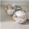 Image 4 : Tea set includes teapot, matchiing creamer and sugar with cups and saucers