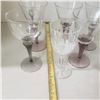 Image 2 : purple stemmed glassware / some are heavy like crystal glasses