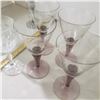 Image 4 : purple stemmed glassware / some are heavy like crystal glasses