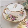 Image 10 : 6 fine china teacups with matching saucers