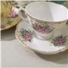 Image 8 : 6 fine china teacups with matching saucers