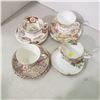 Image 10 : 4 fine china trios teacups with matching saucers