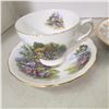 Image 10 : 6 fine china teacups with matching saucers