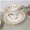 Image 12 : 6 fine china teacups with matching saucers