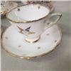Image 4 : 6 fine china teacups with matching saucers