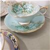 Image 10 : 6 fine china teacups with matching saucers