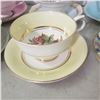 Image 8 : 6 fine china teacups with matching saucers