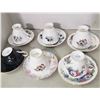 Image 1 : 6 fine china teacups with matching saucers