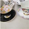 Image 8 : 6 fine china teacups with matching saucers