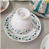 Image 8 : 6 fine china teacups with matching saucers