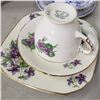 Image 2 : 4 fine china trios teacups with matching saucers