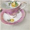 Image 8 : 4 fine china teacups with matching saucers