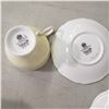 Image 14 : 4 fine china teacups with matching saucers