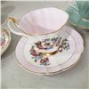 Image 5 : 4 fine china teacups with matching saucers