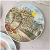 Image 7 : 5 pieces, 3 Currier and Ives plates with two glass/crystal candy dishes