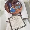Image 4 : 9 collector plates, includes several disney plates with COA