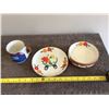 Image 2 : Children's 3 piece ceramic set, Gardner mug/bowl/plate.  Interpur, Made in Korea.  Ecx cond.