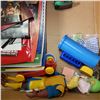 Image 2 : misc lot bottom of the box, text books, toys plus more