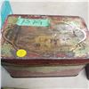 Image 2 : Sharps toffee tin with lid (not attached) wooden box