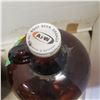 Image 4 : 2x 160oz bottles brown glass one has A&W Root Beer lid