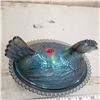 Image 3 : Indiana glass carnival blue hen on a nest