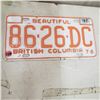 Image 1 : 1976 BC license plate (works)