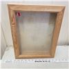 Image 1 : hinged wood glass display case 15"x11"