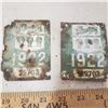 Image 2 : 2 1922 license plate tags Saskatchewan