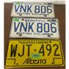 Image 1 : 3 Lisence Plate - Pair of BC and 1 Alberta