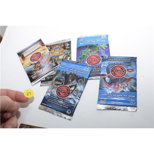 Five Packs NOS Chaotic Cards