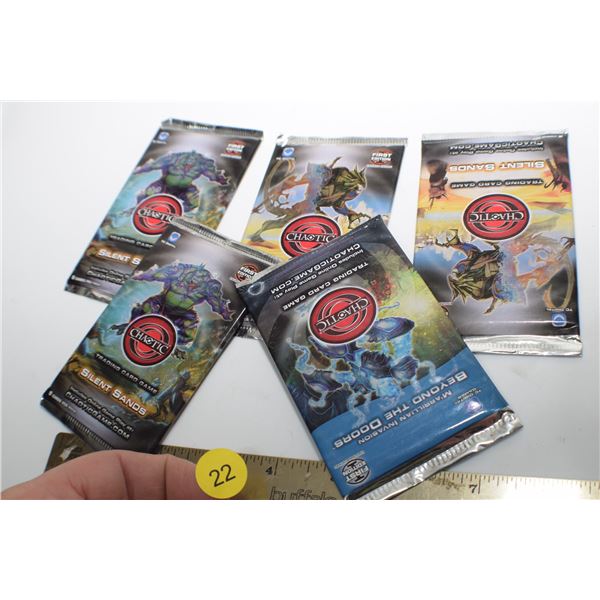 Five Packs NOS Chaotic Cards