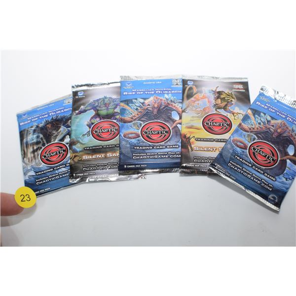 Five Packs NOS Chaotic Cards