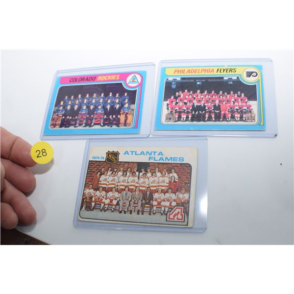 1970's NHL Team Trading Cards X 3