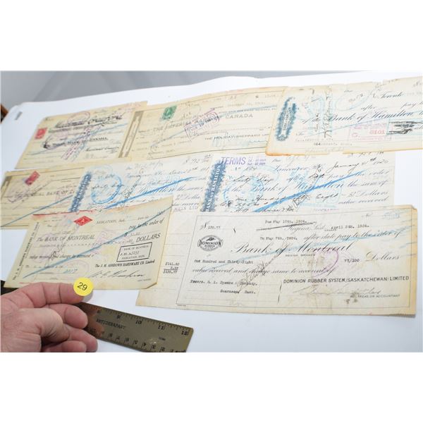 Antique Cancelled Checks