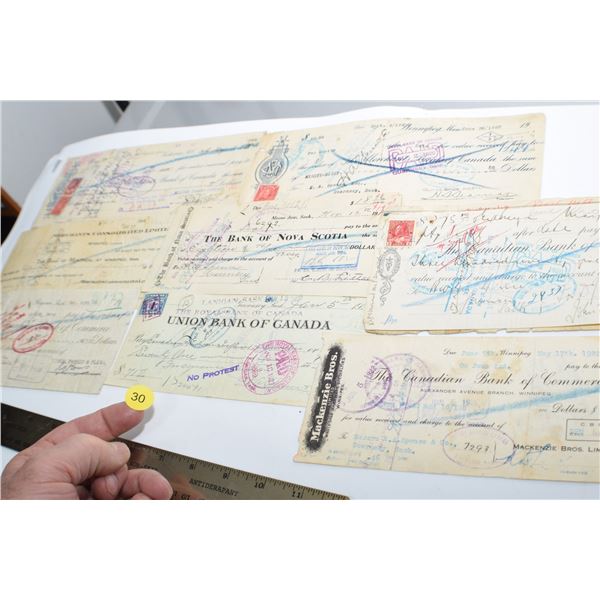 Antique Cancelled Checks